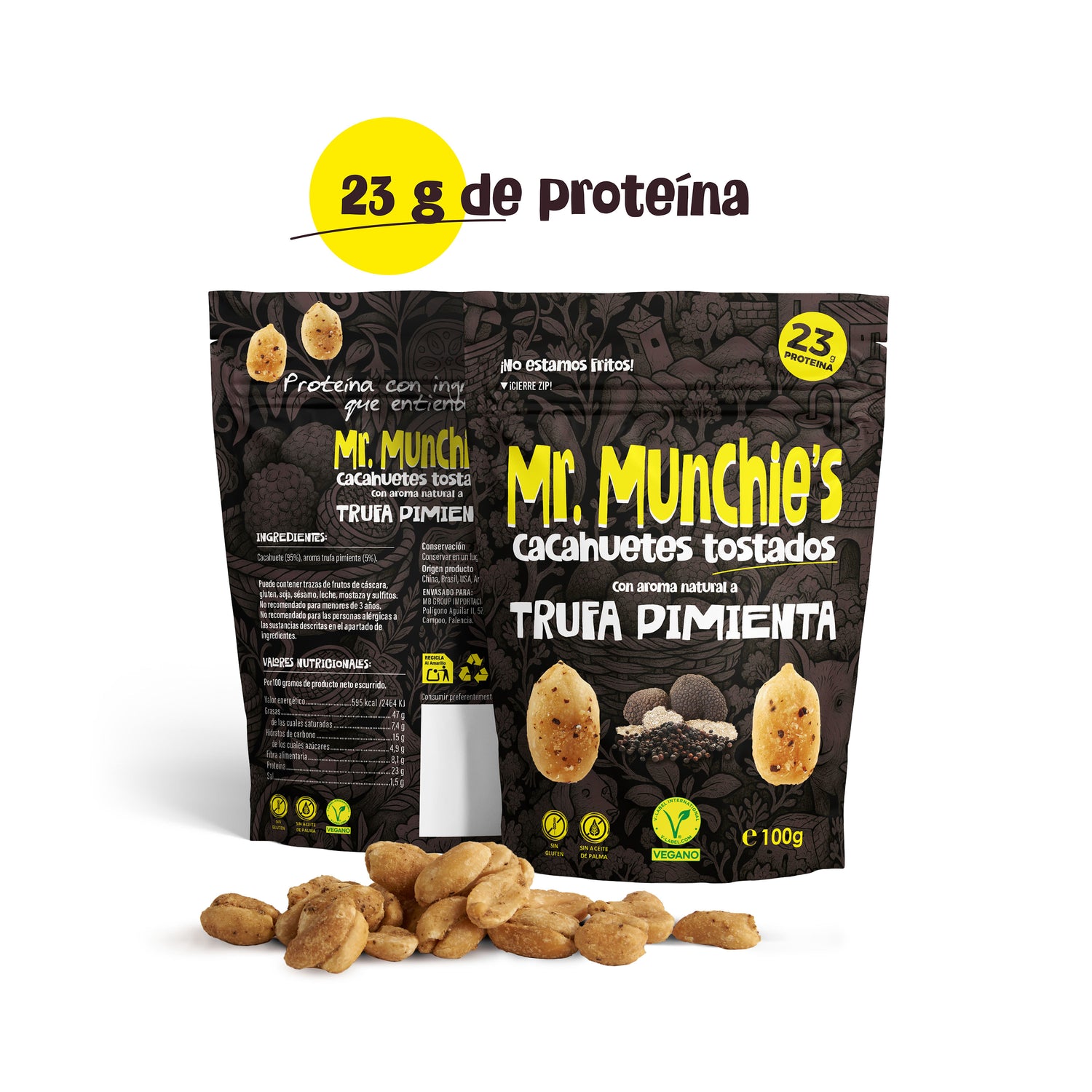 CAJA X12 UNIDADES TRUFA Y PIMIENTA (TOSTADOS, NO FRITOS)