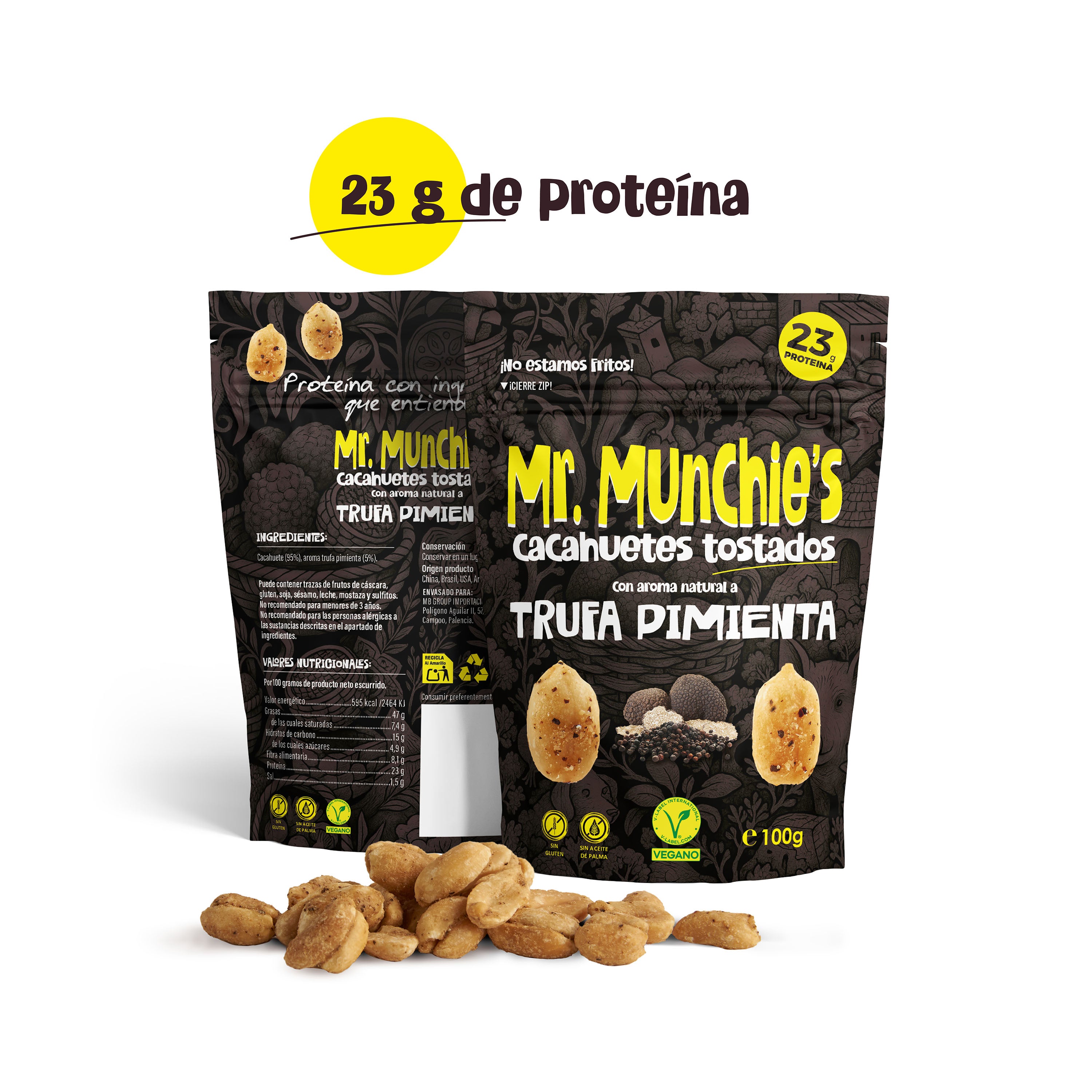 CAJA X12 UNIDADES TRUFA Y PIMIENTA (TOSTADOS, NO FRITOS)