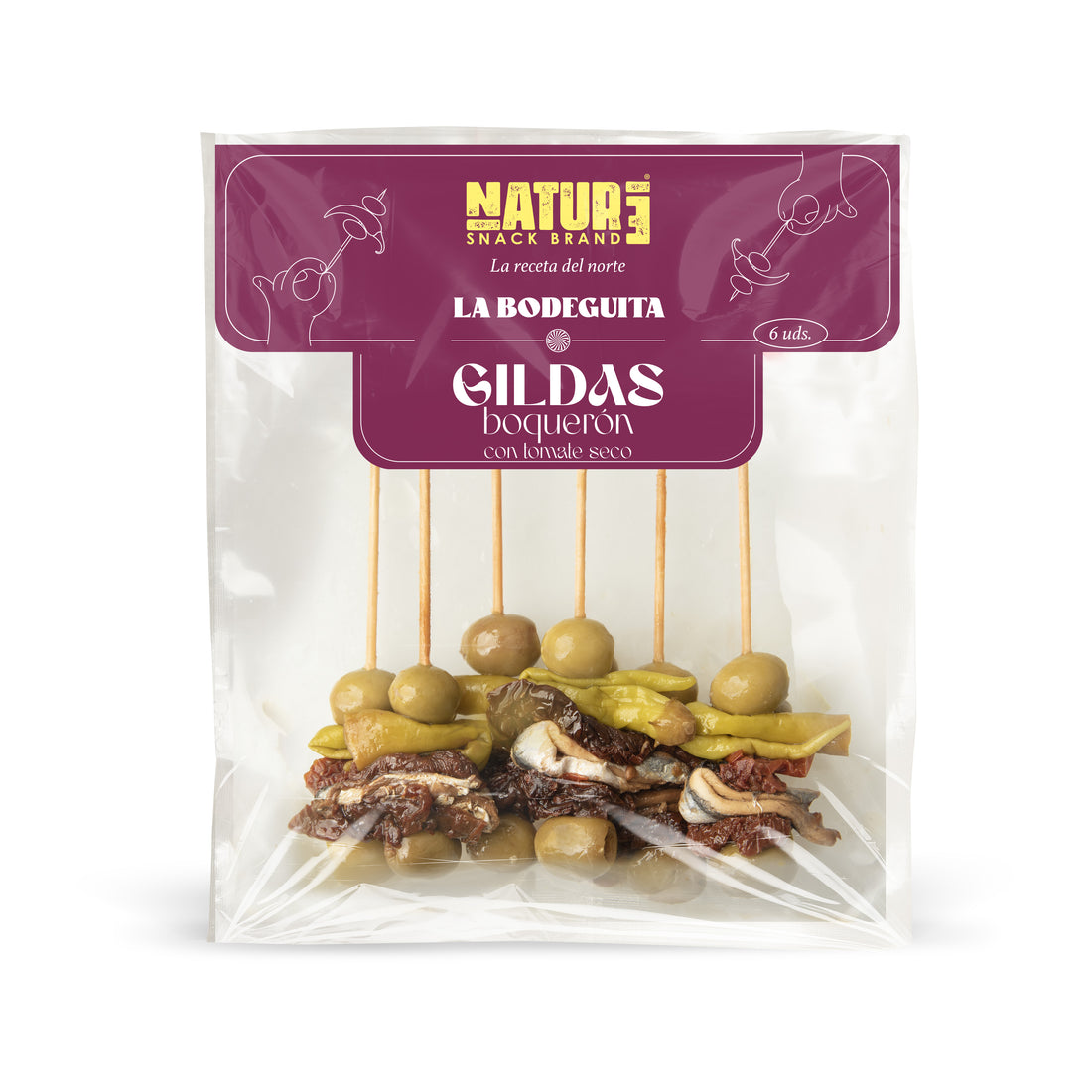 GILDA DE BOQUERON CON TOMATE DESHIDATADO ( x6 Gildas )